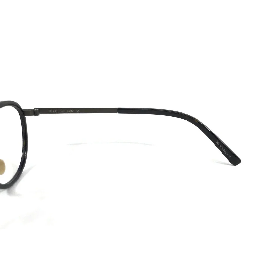 Tom Davies Eyeglasses Frames TD741 Col. 2207 Matte and Polished Black 47-19-140